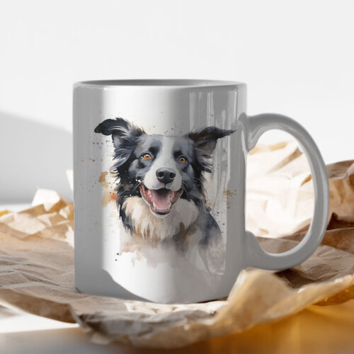 border collie WB0478 13 Чаша с бордър коли