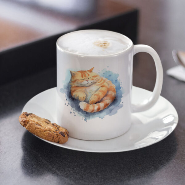 cat WB0528 12 Щампа: рижава котка, свита на кълбо