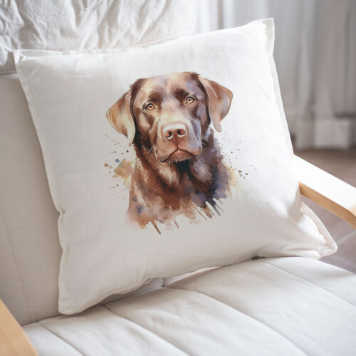 chocolate_labradorWB0615 22 Възглавница с шоколадов лабрадор
