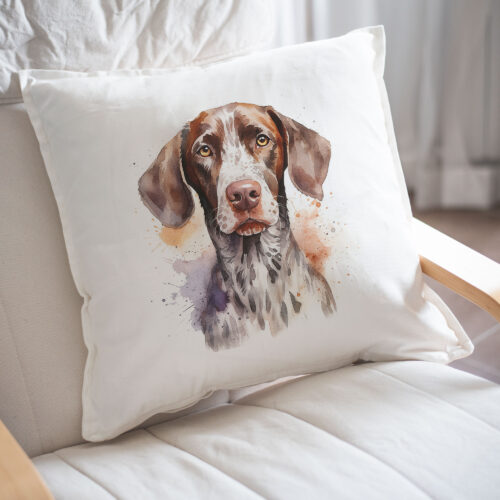 german pointer WB0552 22 Възглавница с немски късокосмест пойнтер
