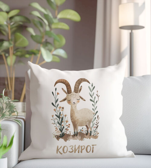 WB0788 kozirog 23 Възглавница със зодия Козирог