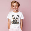 Panda WB0952 19 Детска тениска с панда, седнала