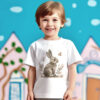 Rabbit WB0947 20 Детска тениска със зайче сред тревички