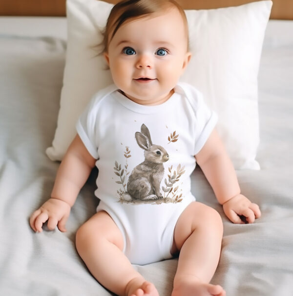 Rabbit WB0947 5 Щампа: зайче сред тревички