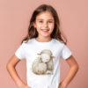 Sheep WB0942 17 Детска тениска с овчица с агънце, унисекс кройка
