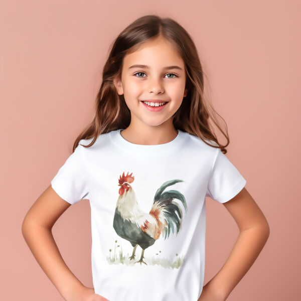 Chicken WB0975 17 Щампа: петел с тъмна опашка
