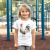 Chicken WB0975 18 Детска тениска с петел, унисекс кройка