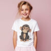 Chimpanzee WB0968 19 Детска тениска с маймунка, унисекс кройка