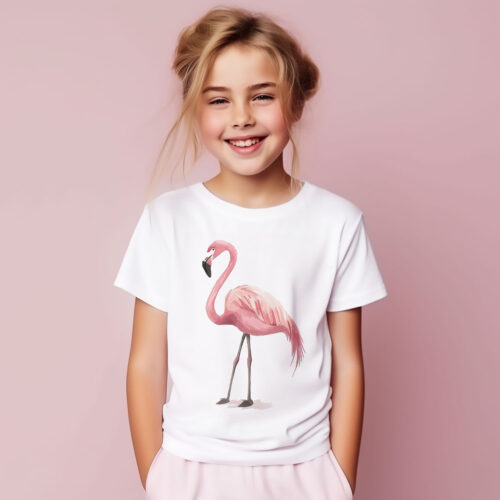 flamingo WB0938 19 Детска тениска с розово фламинго