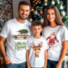 Щампа: Коледна тениска със зелено същество и надпис Merry Grinchmas