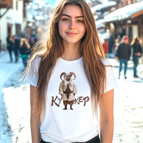 Уникална дамска тениска с кукер Тениска с кукер в цял ръст
