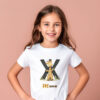 Уникална детска тениска подарък за Жана Щампа: буква Ж и жираф, с име (Живко, Живка, Жана)
