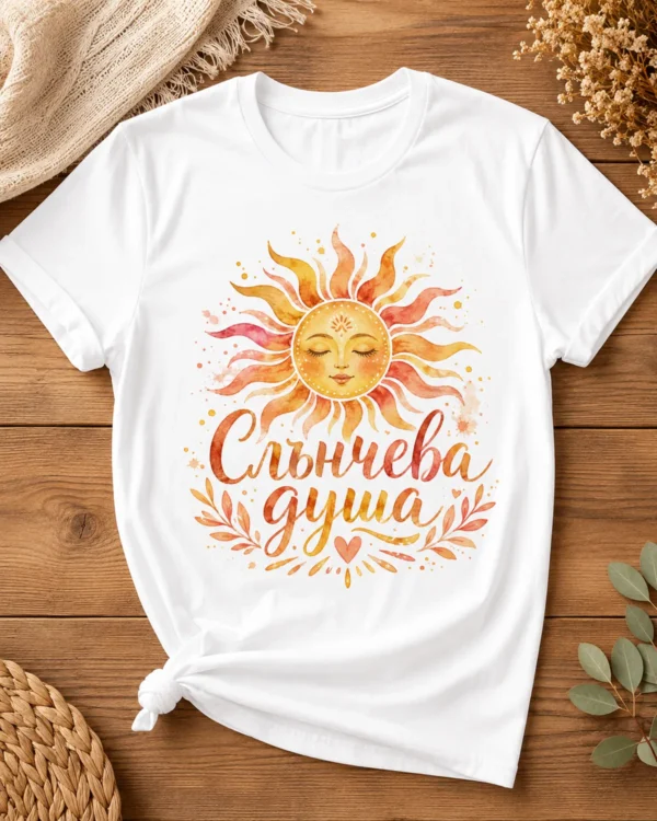 ts011-damska-teniska-slancheva-dusha-retro-slantse-3 Дамска тениска със слънчева душа и ретро слънце, дамски модел