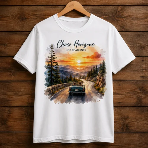 ts035-teniska-s-kabriolet-planinski-pat-i-zalez-chase-horizons-3 Тениска с кабриолет на планински път при залез