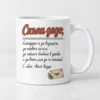 Бяла чаша с писмо до дядо от внуците и старинен плик