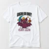 Детска тениска с прилепче с цилиндър, близалка, луна и надпис Избирам бонбони – бяла тениска
