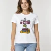 Тениска с купчина книги, настолна лампа, луна и надпис Още една глава и спя – на жена Тениска с купчина книги, настолна лампа, луна и надпис Още една глава и спя – на жена