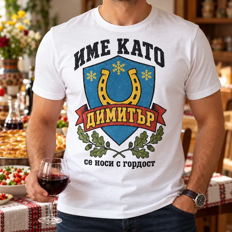 Тениска за имен ден Име като Димитър се носи с гордост